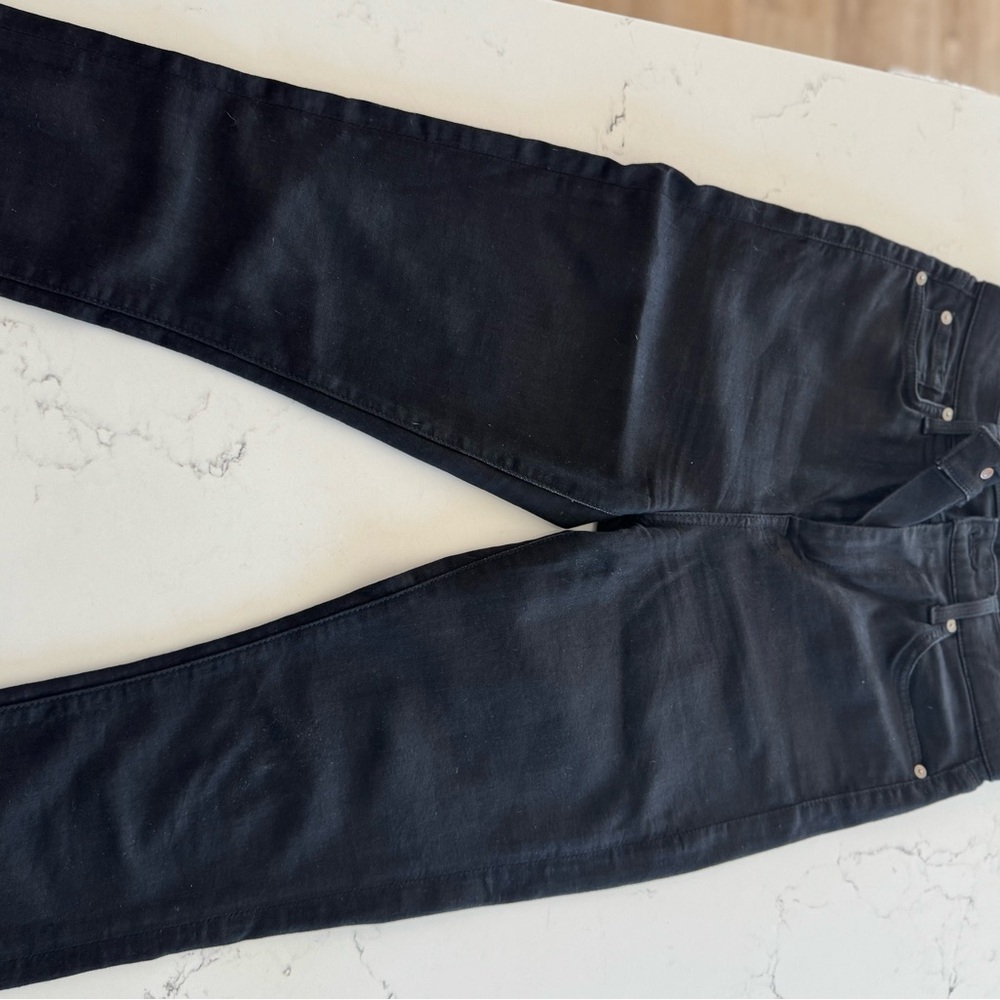 7 For All Mankind Black Skinny Jeans Modern Fit